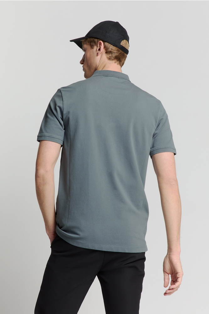 POLO MET KORTE MOUWEN 28380422 137 WASHED BLUE